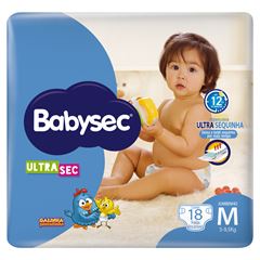FRALDA BABYSEC ULTRA JUMBINHO M 18UN