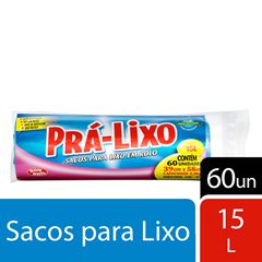 PRA LIXO ROLO 15 LITROS 60 UNIDADES