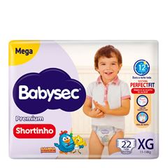 FRALDA BABYSEC SHORTINHO MEGA XG 22UN