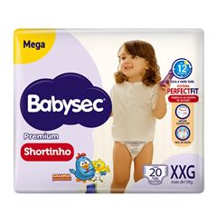 FRALDA BABYSEC SHORTINHO MEGA XXG 20UN