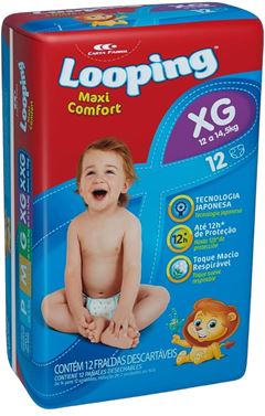 FRALDA LOOPING LT JUMBINHO 12UN XG