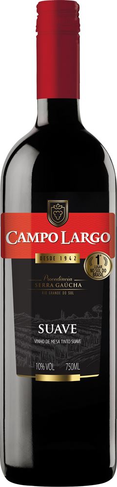 VINHO CAMPO LARGO TINTO SUAVE 750ML