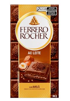 FERRERO ROCHER TABLETE AO LEITE 90GR