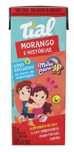 SUCO TIAL KIDS MORANGO 100% 200ML