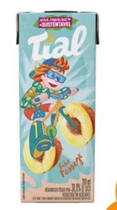 SUCO TIAL KIDS PESSEGO 100% 200ML
