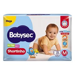 FRALDA BABYSEC ULTRA SHORT MEGA M 26UN