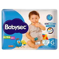 FRALDA BABYSEC ULTRA SHORT MEGA G 22UN