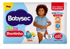 FRALDA BABYSEC ULT SHORT MGA XXXG 16UN